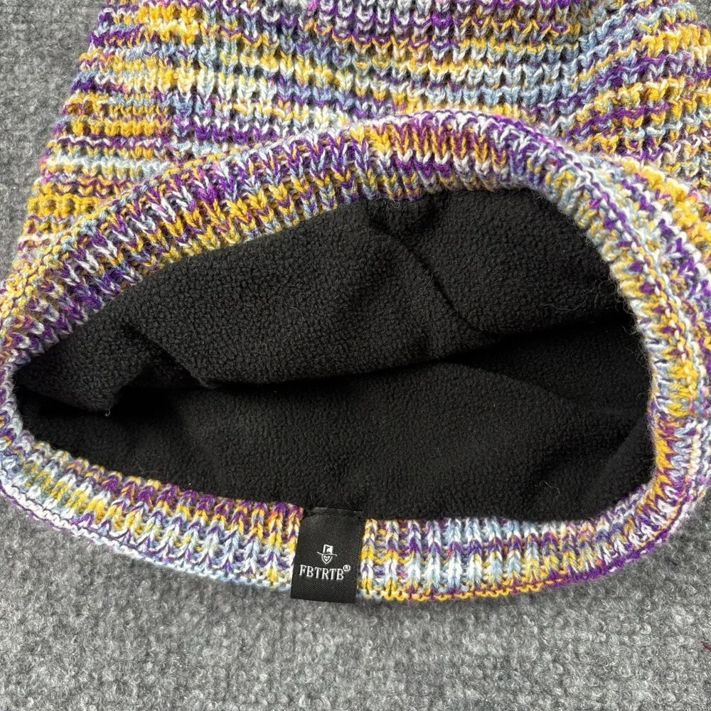 Forbusite Winter Slouchy Knit Beanie Space Dye Colorful Marled Knit Gorpcore Ski